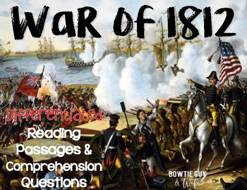 Preview of War of 1812 {Differentiated Close Reading Passages & Questions}