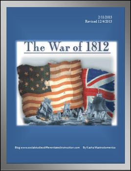 Preview of War of 1812 Differentiated Instruction Lesson Plan