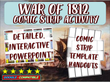 Preview of War of 1812 - Highly Visual PPT and Comic Strip Activity
