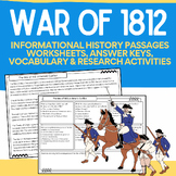 War of 1812 Packet: No-Prep Informational History Passages
