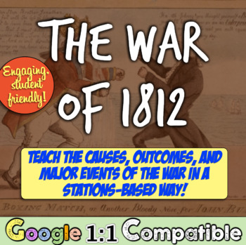 Preview of War of 1812 Stations Activity for Madison, Tecumseh, Key, Andrew Jackson