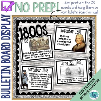 War of 1812 Timeline A Printable for Your Classroom by History Gal