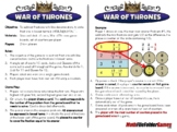 War of Thrones - 4th Grade Math Game [CCSS 4.NF.B.3a, 4.NF.A.1]