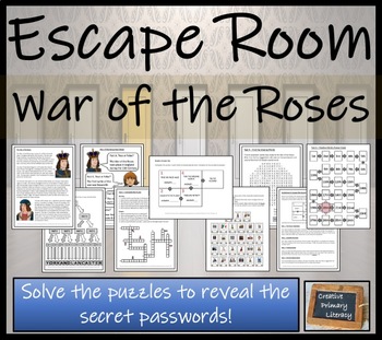Preview of War of the Roses Escape Room Activity
