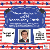War on Terrorism and 9/11 Vocabulary Cards