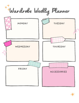 Preview of Wardrobe Weekly Planner