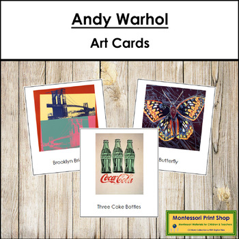 Preview of Andy Warhol 3-Part Art Cards - Famous Artist - Montessori