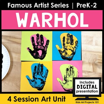 Preview of Andy Warhol Pop Art Project Famous Artist Elementary Art Lessons K-2
