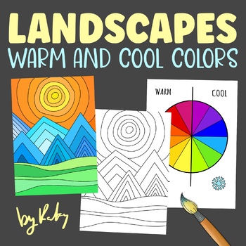 Preview of Warm And Cool Colors Art Activity - Landscapes