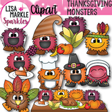 Warm Fuzzy Monsters Clipart Thanksgiving Thankful
