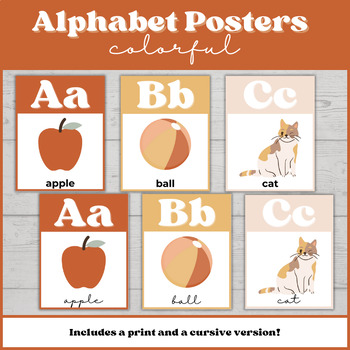 Preview of Warm Retro Alphabet Poster (color)