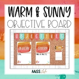 Warm & Sunny Watercolor Objective & Focus Board - Editable