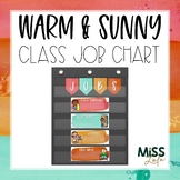 Warm & Sunny Watercolor Classroom Job Chart
