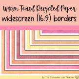 Warm-Toned Recycled Paper Widescreen (16:9) Borders