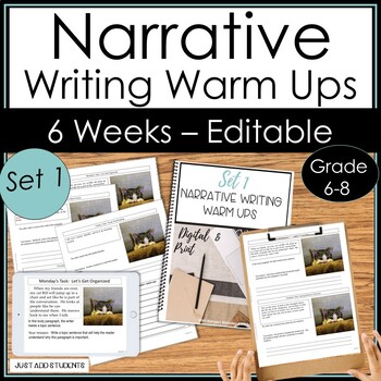 Preview of Warm Up Bell Ringers Editable Narrative Writing Editing Proofreading Activities