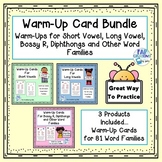 Warm Up Card Bundle  Word Family Practice