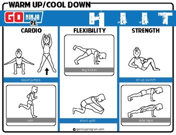 Warm Up Cool Down Posters by Go Ninja | Teachers Pay Teachers