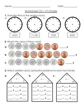 saxon math 1st grade worksheets teaching resources tpt