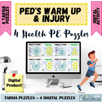 Preview of Warm Up and Injury PE + Sport Digital Tarsia Puzzles