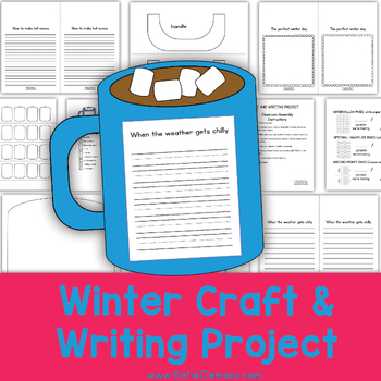 Preview of Warm Up to Writing: Hot Chocolate Mug Craft for Classroom Creativity, Drawing