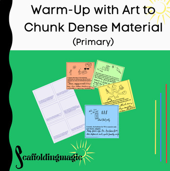 Preview of Warm-Up with Art to Chunk Dense Material (Primary)