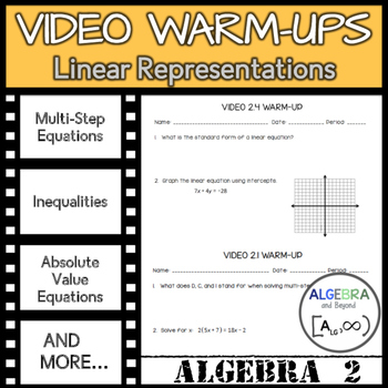 Preview of Warm-Ups: Multi-Step Equations, Inequalities, and Absolute Value Equations