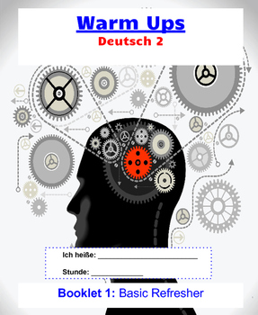 Preview of Warm Ups for German- Booklet #1: Basic Refresher (Classroom Management Aide)- De