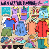 Warm Weather Clothing Clipart for Spring and Summer
