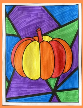 Warm and Cool Colors Pumpkin - Geometric - Halloween - Fall - Autumn ...