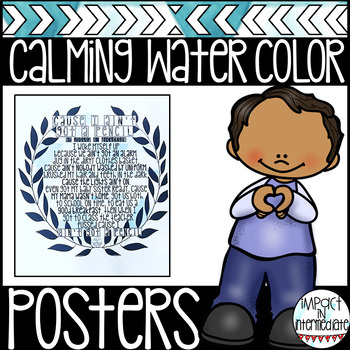 Preview of Watercolor Classroom Posters Freebie