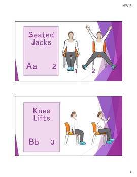 Preview of Warmup exercise cards - wheelchair