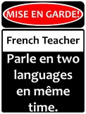 Warning! French teacher!
