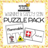Warning & Safety Sign Puzzles {Reading in Real Life} Print