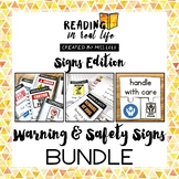 Warning & Safety Signs Functional Sight Words Reading Bundle