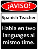 Warning! Spanish Teacher!