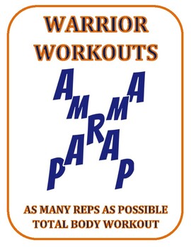 Preview of Warrior Workouts: AMRAP Workouts Distance Learning