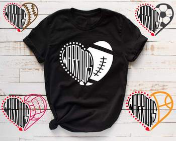 Pirates football heart scribble letters SVG SCA 19 –