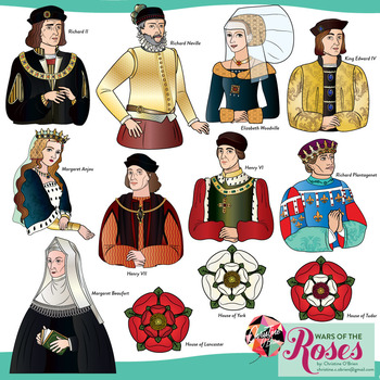 Preview of Wars of the Roses Clip Art Set