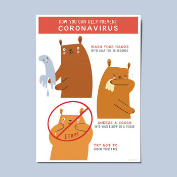Preview of Wash Your Hands / Help Prevent Coronavirus - 18x24” poster