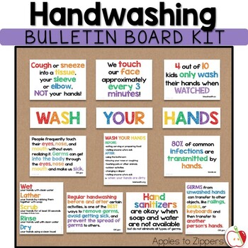 Preview of Wash Your Hands Bulletin Board Kit