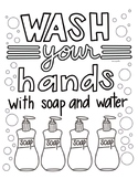 Wash Your Hands Coloring Page