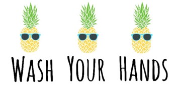 Preview of Wash Your Hands Pineapples