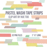 Washi Tape Strips Clip Art Images, Pastel Washi Tape Borde