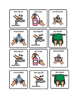 Preview of Washing Hands Picture Symbols
