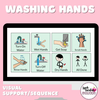 Preview of Washing Hands Visual Support For Middle and High School Special Education