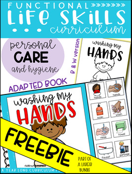 Preview of Washing My Hands Adapted Book FREEBIE {Functional Life Skills Curriculum}