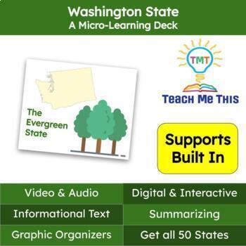 Preview of Washington (50 States and Capitals) Informational Text and Activities