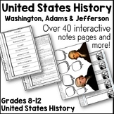 Washington, Adams, and Jefferson Interactive Note Pages and more!