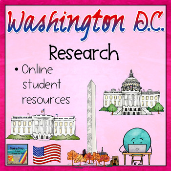 Preview of Washington D.C. Padlet - A Student Webpage & Research Activity