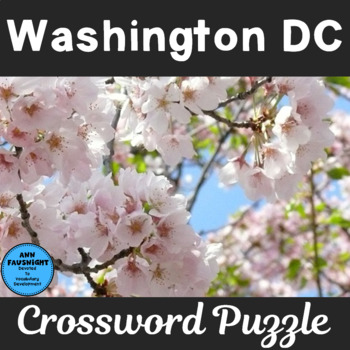 Washington DC Crossword Puzzle by Ann Fausnight TPT